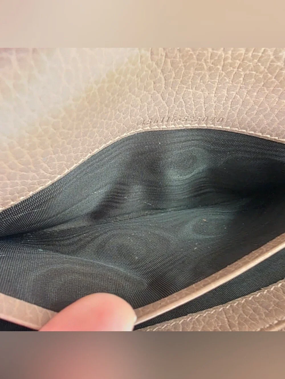 Gucci GG Marmont Taupe Continental Wallet Entrupy COA
